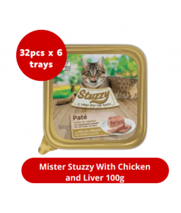 Buy 5 & Get 1 Free! Mister Stuzzy with Chicken and Liver 100g - 5 + 1 Tray Combo