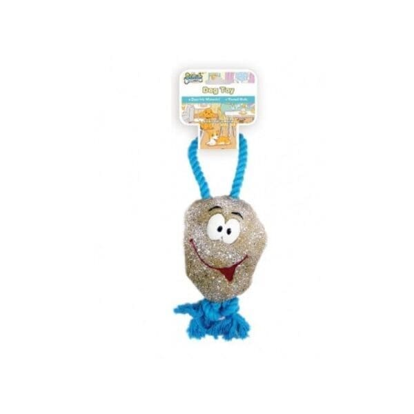 Soleil Pets Dog Toy Ball Rock with Rope