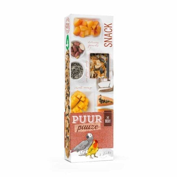Witte Molen Puur Pauze Sticks With Papaya & Apricot For Lovebirds & Parrots 140g